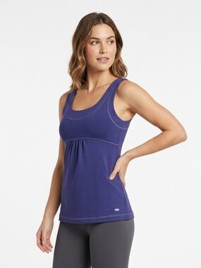 One Tooth Activewear Tank Top Drawstring Blue Size Small